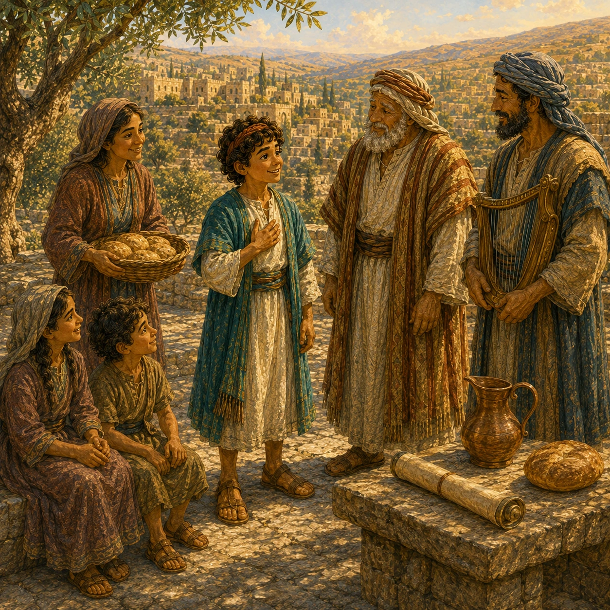 Joy together. They had listened. They had helped. Now they gave thanks together. A good plan and kind hands made a joyful day.