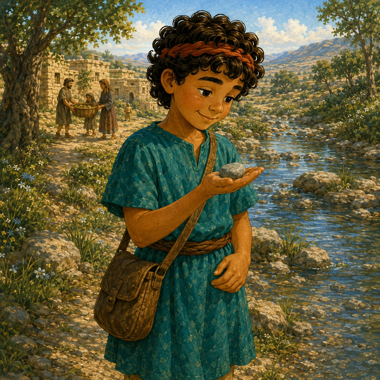 Small can help. David had been ready. A little stone helped with a big problem. Small things can matter. Small acts of kindness matter, too.