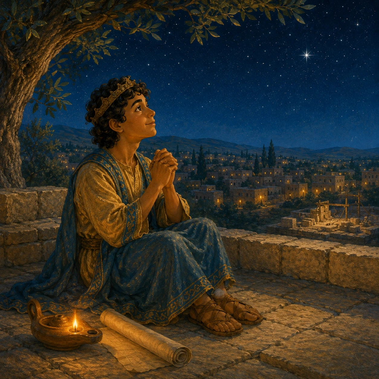 Please help me. Solomon had a big job. He asked God for wisdom. “Help me listen. Help me choose what is good.”